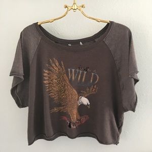 Free To Be Wild Eagle Cut Off Shirt